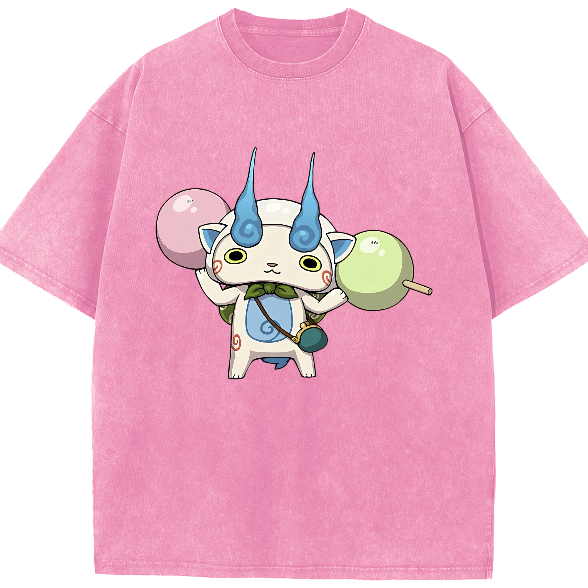 （画像用） 妖怪ウォッチ Yo-kai Watch 綿100% ヴィンテージ風 半袖Tシャツ（フロントプリント）